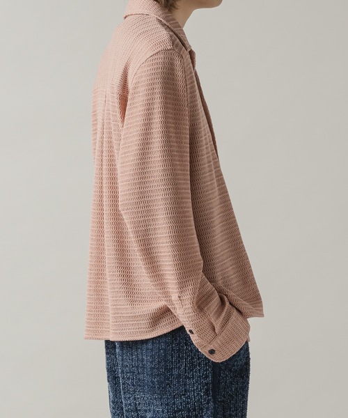 CASPER JOHN（キャスパージョン）の「Wave knit shirts/ウェーブニットシャツ（シャツ/ブラウス・メンズ・ブラック/ピンク/ブラウン/ホワイト/ミント・SMALL/X-SMALL/LARGE/MEDIUM）」の17枚目の写真