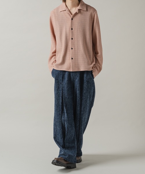 CASPER JOHN（キャスパージョン）の「Wave knit shirts/ウェーブニットシャツ（シャツ/ブラウス・メンズ・ブラック/ピンク/ブラウン/ホワイト/ミント・SMALL/X-SMALL/LARGE/MEDIUM）」の20枚目の写真