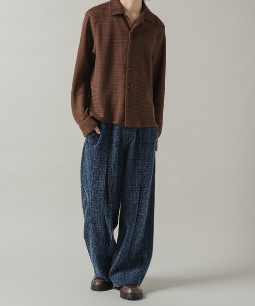 CASPER JOHN（キャスパージョン）の「Wave knit shirts/ウェーブニットシャツ（シャツ/ブラウス・メンズ・ブラック/ピンク/ブラウン/ホワイト/ミント・SMALL/X-SMALL/LARGE/MEDIUM）」の14枚目の写真