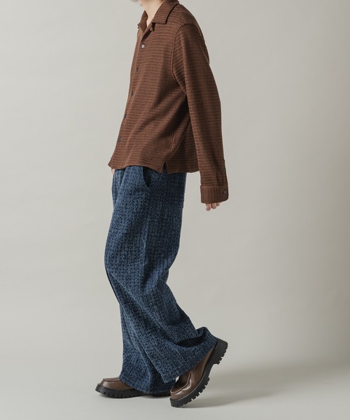 CASPER JOHN（キャスパージョン）の「Wave knit shirts/ウェーブニットシャツ（シャツ/ブラウス・メンズ・ブラック/ピンク/ブラウン/ホワイト/ミント・SMALL/X-SMALL/LARGE/MEDIUM）」の15枚目の写真