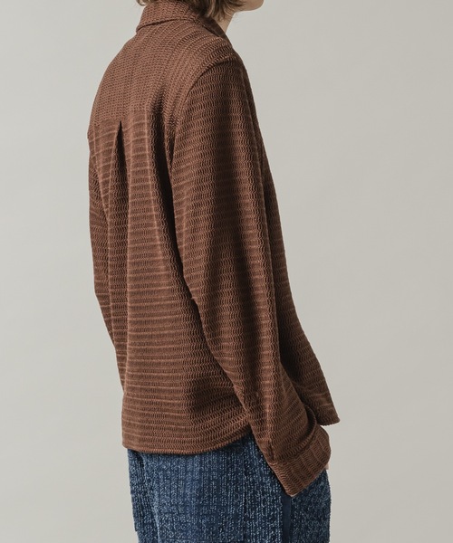 CASPER JOHN（キャスパージョン）の「Wave knit shirts/ウェーブニットシャツ（シャツ/ブラウス・メンズ・ブラック/ピンク/ブラウン/ホワイト/ミント・SMALL/X-SMALL/LARGE/MEDIUM）」の13枚目の写真