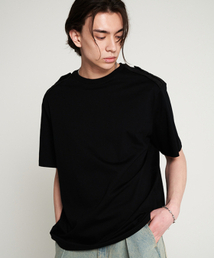 tnr shoulder round t-shirt black