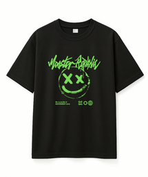 MONSTER REPUBLIC（モンスターリパブリック）の「スマイルパステルグリーンTシャツブラック_8142（Tシャツ/カットソー）」