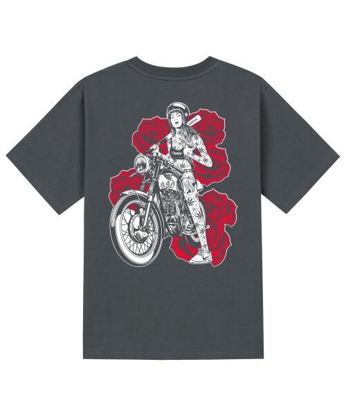 KAN6312(カン6312)の「KTG0151 チカノガールズバイク 半袖Tシャツ - グレー(Tシャツ/カットソー・メンズ・その他・SMALL/MEDIUM/LARGE/X-LARGE)」の1枚目の写真