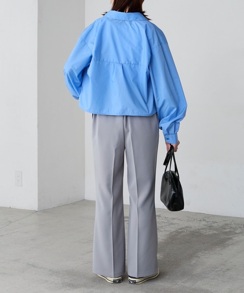 BONLECILL(ボンルシール)の「【マシンウォッシャブル/ストレッチ/イージーケア/防シワ】キレイージードレープセミフレアスラックスパンツ(スラックス・レディース・ブラック/ブラウン/アイボリー/ネイビー/ベージュ/チャコールグレー/グレー・S/L/M)」の20枚目の写真