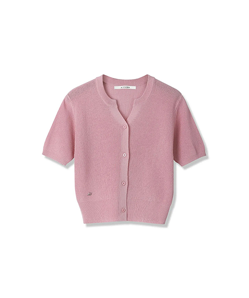 Vivacious（ビバシャス）の「Cooling V-neck knit Cardigan - 4COL（カーディガン/ボレロ・レディース・ブラック/アイボリー/スカイブルー/ピンク・FREE）」の4枚目の写真