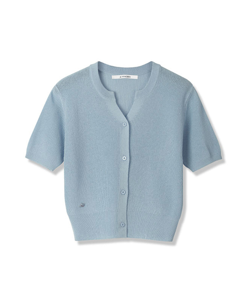 Vivacious（ビバシャス）の「Cooling V-neck knit Cardigan - 4COL（カーディガン/ボレロ・レディース・ブラック/アイボリー/スカイブルー/ピンク・FREE）」の6枚目の写真