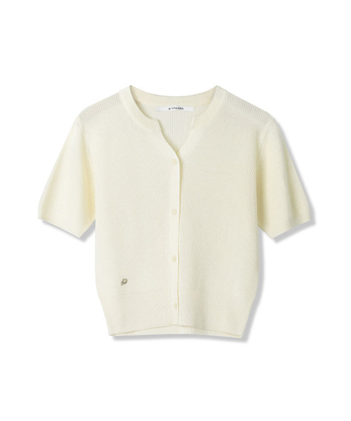 Vivacious（ビバシャス）の「Cooling V-neck knit Cardigan - 4COL（カーディガン/ボレロ・レディース・ブラック/アイボリー/スカイブルー/ピンク・FREE）」の7枚目の写真