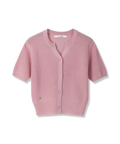 Vivacious（ビバシャス）の「Cooling V-neck knit Cardigan - 4COL（カーディガン/ボレロ・レディース・ブラック/アイボリー/スカイブルー/ピンク・FREE）」の8枚目の写真