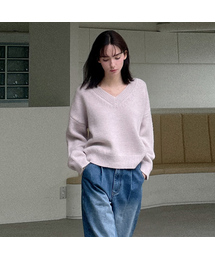 Cozy cloud v-neck knit_5 Colors