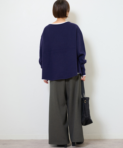 JOURNAL STANDARD relume(ジャーナルスタンダード レリューム)の「《追加2》ウォッシャブルサージストレッチタックワイドパンツ(スラックス・レディース・ブラウン系その他/チャコールグレー/ブラック・36/38)」の17枚目の写真