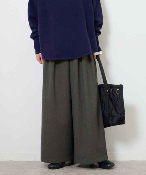 JOURNAL STANDARD relume(ジャーナルスタンダード レリューム)の「《追加2》ウォッシャブルサージストレッチタックワイドパンツ(スラックス・レディース・ブラウン系その他/チャコールグレー/ブラック・36/38)」の18枚目の写真