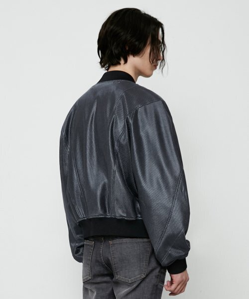 LMOOD(エルムード)の「メタリックダブルメッシュボマージャケットグレー(ブルゾン・レディース・その他・44/46/48)」の7枚目の写真