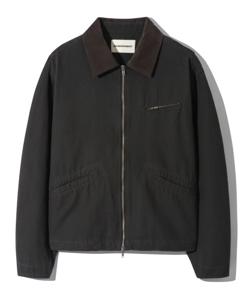 BASEMOMENT(ベースモーメント)の「プリーツダイングワークジャケットヴィンテージブラック(その他アウター・メンズ・その他・MEDIUM/LARGE)」の1枚目の写真