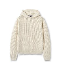 PUNCHING NET HOODED KNIT IVORY