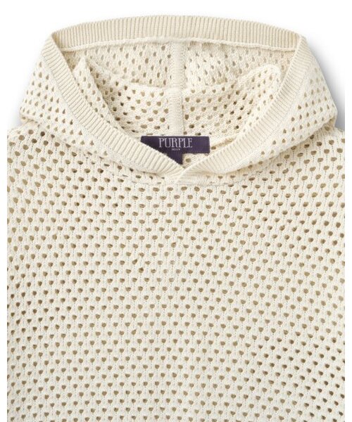 BESLOW（ビースロー）の「PUNCHING NET HOODED KNIT IVORY（ニット/セーター・メンズ・その他・SMALL/MEDIUM）」の11枚目の写真