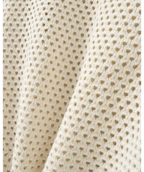 BESLOW（ビースロー）の「PUNCHING NET HOODED KNIT IVORY（ニット/セーター・メンズ・その他・SMALL/MEDIUM）」の6枚目の写真