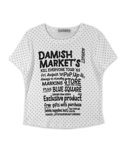DAMISH(ダミシュ)の「マーケットスドットグラフィックTシャツ_アイボリー(Tシャツ/カットソー・レディース・アイボリー・FREE)」の1枚目の写真