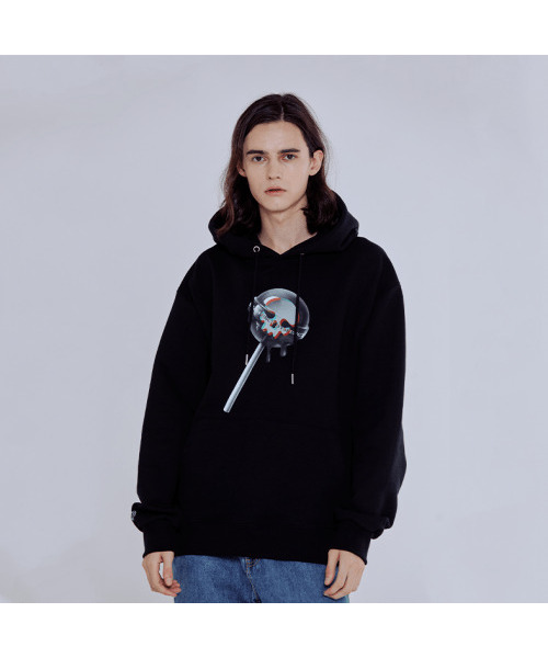 DYSFUNCT(ディスファンクト)の「SKULL CANDY HOODIE (BLACK)(パーカー・レディース・その他・MEDIUM/LARGE)」の1枚目の写真
