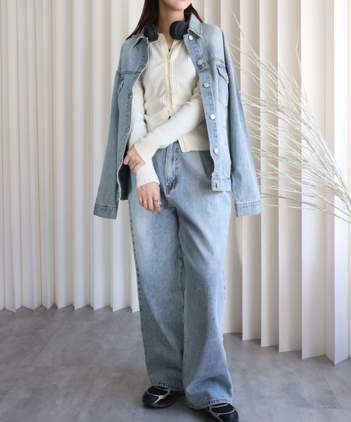 YENNA（イェンナ）の「襟付きニットカーディガン（ニット/セーター・レディース・アイボリー/ネイビー/ブラック・FREE）」の12枚目の写真