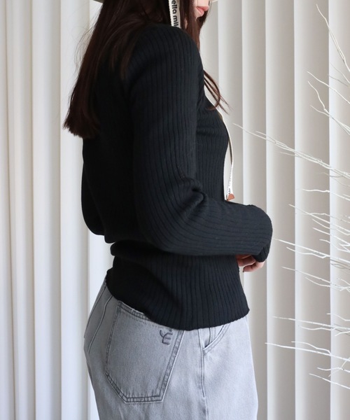 YENNA（イェンナ）の「襟付きニットカーディガン（ニット/セーター・レディース・アイボリー/ネイビー/ブラック・FREE）」の17枚目の写真