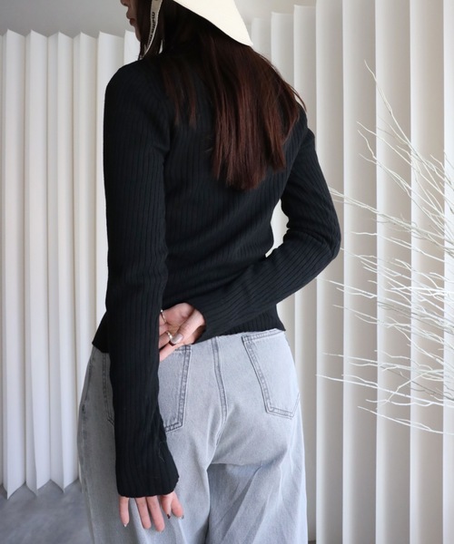 YENNA（イェンナ）の「襟付きニットカーディガン（ニット/セーター・レディース・アイボリー/ネイビー/ブラック・FREE）」の19枚目の写真