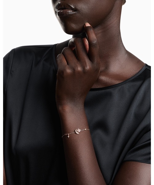 EMPORIO ARMANI（エンポリオアルマーニ）の「【エンポリオ アルマーニ】ステーションブレスレット スターリングシルバー ローズゴールドトーン（ブレスレット・レディース・その他1・FREE）」の3枚目の写真