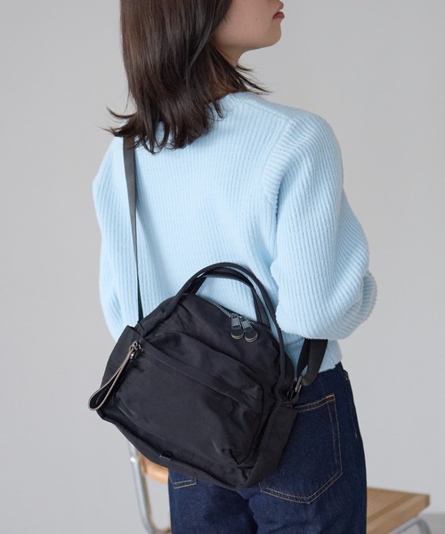 &MARKS(アンドマークス)の「N23【ナイロン】2WAYミニショルダーバッグ(ショルダーバッグ・レディース・ブラック/ベージュ/ブラウン・FREE)」の7枚目の写真