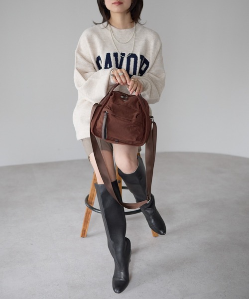 &MARKS(アンドマークス)の「N23【ナイロン】2WAYミニショルダーバッグ(ショルダーバッグ・レディース・ブラック/ベージュ/ブラウン・FREE)」の10枚目の写真