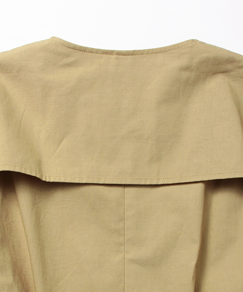 B:MING by BEAMS（ビーミングバイビームス）の「ビーミング by ビームス / ノーカラートレンチコート 16SS（トレンチコート・レディース・オリーブ/ベージュ・LARGE/MEDIUM/SMALL）」の21枚目の写真