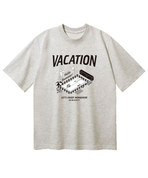 サマー バケーション オーバーサイズ 半袖Tシャツ [オートミール]
