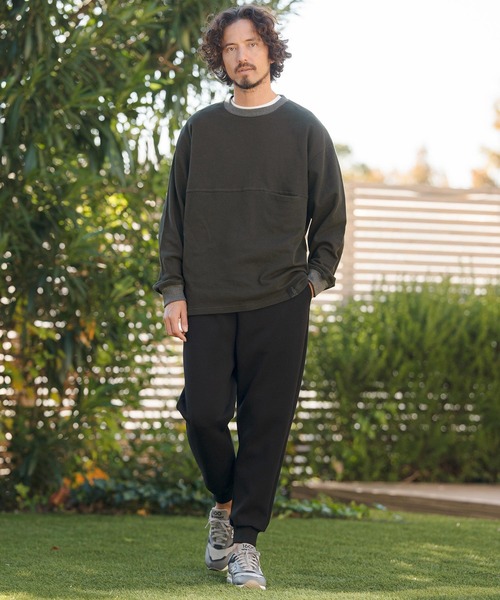 CAMBIO（カンビオ）の「mlt5520- KANOKO Sweat Long Sleeve Cut sew カットソー(PF-261-012)（Tシャツ/カットソー・メンズ・グレイッシュベージュ/スモーク/グリーン・M/L）」の11枚目の写真