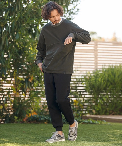 CAMBIO（カンビオ）の「mlt5520- KANOKO Sweat Long Sleeve Cut sew カットソー(PF-261-012)（Tシャツ/カットソー・メンズ・グレイッシュベージュ/スモーク/グリーン・M/L）」の12枚目の写真