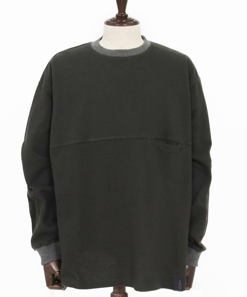 CAMBIO（カンビオ）の「mlt5520- KANOKO Sweat Long Sleeve Cut sew カットソー(PF-261-012)（Tシャツ/カットソー・メンズ・グレイッシュベージュ/スモーク/グリーン・M/L）」の20枚目の写真