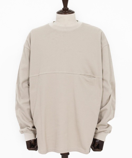 CAMBIO（カンビオ）の「mlt5520- KANOKO Sweat Long Sleeve Cut sew カットソー(PF-261-012)（Tシャツ/カットソー・メンズ・グレイッシュベージュ/スモーク/グリーン・M/L）」の21枚目の写真