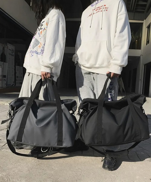 WESTBOY(ウエストボーイ)の「ユニセックス シンプル 大容量 マット ショルダー 旅行ボストンバッグ WO25W12BG06(ボストンバッグ・メンズ・グレー/ブラック/グリーン・FREE)」の17枚目の写真