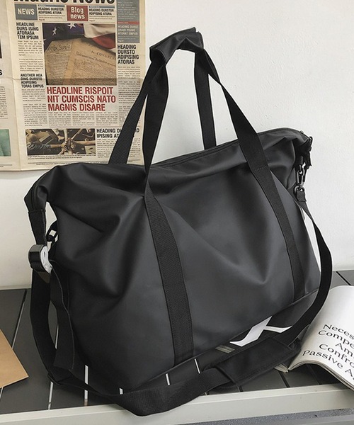 WESTBOY(ウエストボーイ)の「ユニセックス シンプル 大容量 マット ショルダー 旅行ボストンバッグ WO25W12BG06(ボストンバッグ・メンズ・グレー/ブラック/グリーン・FREE)」の21枚目の写真