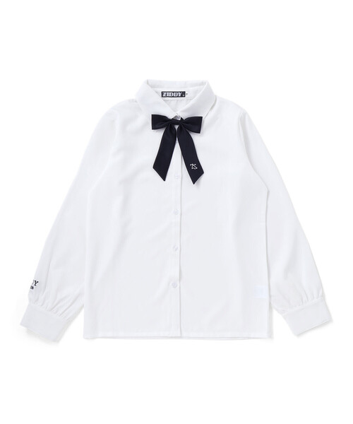ZIDDY(ジディ)の「【 ニコ☆プチ 掲載 】リボン付きブラウス(130~160cm)(シャツ/ブラウス・キッズ・ブルー/ホワイト・150cm/140cm/130cm/FREE)」の8枚目の写真