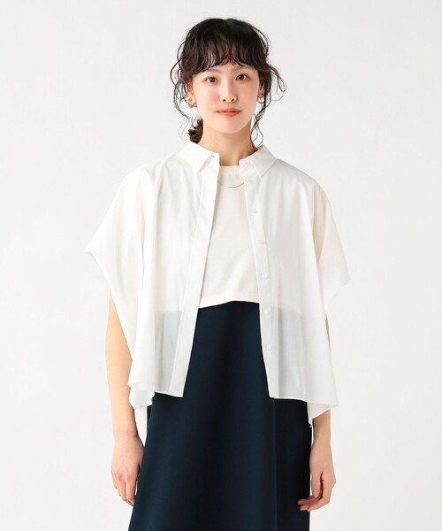 BEAMS HEART(ビームスハート)の「【洗濯可・極上の肌触り】ビッグ シルエット シャツ(シャツ/ブラウス・レディース・ブラウン/オフホワイト/ネイビー/ブルー系その他・FREE)」の2枚目の写真
