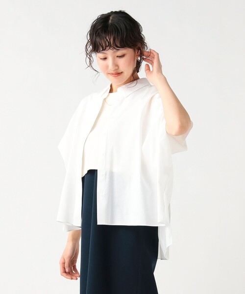 BEAMS HEART(ビームスハート)の「【洗濯可・極上の肌触り】ビッグ シルエット シャツ(シャツ/ブラウス・レディース・ブラウン/オフホワイト/ネイビー/ブルー系その他・FREE)」の7枚目の写真