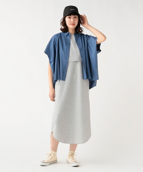 BEAMS HEART(ビームスハート)の「【洗濯可・極上の肌触り】ビッグ シルエット シャツ(シャツ/ブラウス・レディース・ブラウン/オフホワイト/ネイビー/ブルー系その他・FREE)」の13枚目の写真