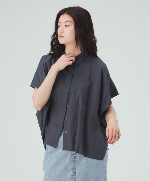 BEAMS HEART(ビームスハート)の「【洗濯可・極上の肌触り】ビッグ シルエット シャツ(シャツ/ブラウス・レディース・ブラウン/オフホワイト/ネイビー/ブルー系その他・FREE)」の20枚目の写真