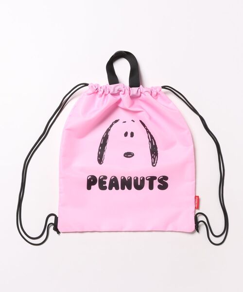 PEANUTS（ピーナッツ）の「PEANUTS SNOOPY（ピーナッツ スヌーピー）キャラクタープリントナップサック/リュックサック（バックパック/リュック・レディース・パープル/グレー/サックスブルー/ブラック/ピンク・FREE）」の5枚目の写真