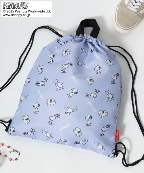 PEANUTS(ピーナッツ)の「PEANUTS SNOOPY(ピーナッツ スヌーピー)キャラクタープリントナップサック/リュックサック(バックパック/リュック・レディース・パープル/グレー/サックスブルー/ブラック/ピンク・FREE)」の5枚目の写真