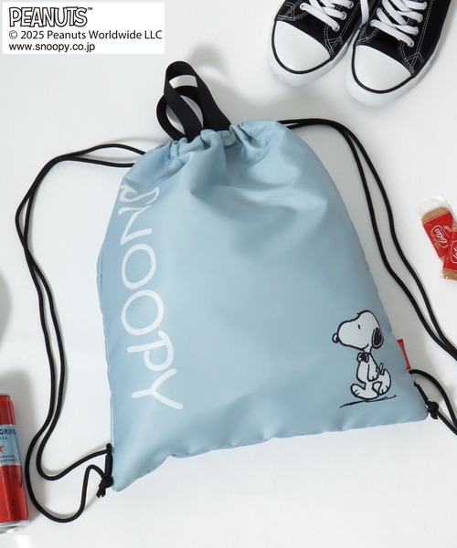 PEANUTS(ピーナッツ)の「PEANUTS SNOOPY(ピーナッツ スヌーピー)キャラクタープリントナップサック/リュックサック(バックパック/リュック・レディース・パープル/グレー/サックスブルー/ブラック/ピンク・FREE)」の3枚目の写真