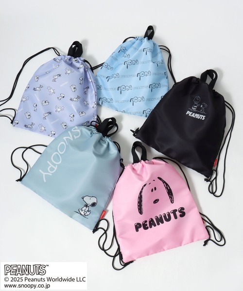 PEANUTS(ピーナッツ)の「PEANUTS SNOOPY(ピーナッツ スヌーピー)キャラクタープリントナップサック/リュックサック(バックパック/リュック・レディース・パープル/グレー/サックスブルー/ブラック/ピンク・FREE)」の12枚目の写真