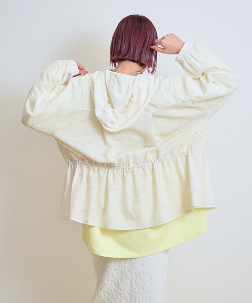 LHELBIE(レルビエ)の「レースワークブルゾン(ブルゾン・レディース・インディゴブルー/ブラック/アイボリー・M)」の14枚目の写真