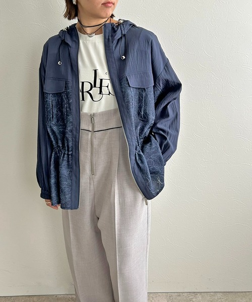 LHELBIE(レルビエ)の「レースワークブルゾン(ブルゾン・レディース・インディゴブルー/ブラック/アイボリー・M)」の22枚目の写真