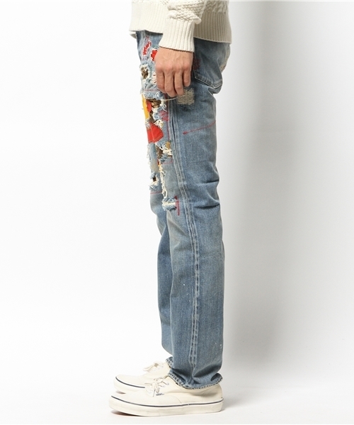 HYSTERIC GLAMOUR(ヒステリックグラマー)の「RZS加工デニム ストレートPT(デニムパンツ・メンズ・インディゴブルー・31inch/34inch/30inch/28inch/29inch/32inch)」の4枚目の写真