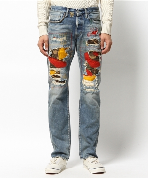 HYSTERIC GLAMOUR(ヒステリックグラマー)の「RZS加工デニム ストレートPT(デニムパンツ・メンズ・インディゴブルー・31inch/34inch/30inch/28inch/29inch/32inch)」の6枚目の写真